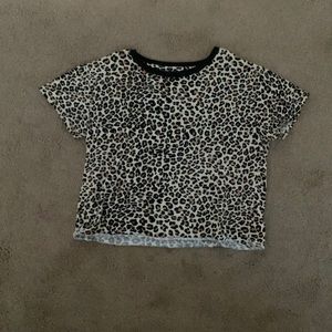 Girls leopard print cropped top
